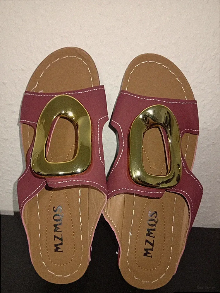 Damen Sandalen Schlappen 39 Neu Lila MZMQS