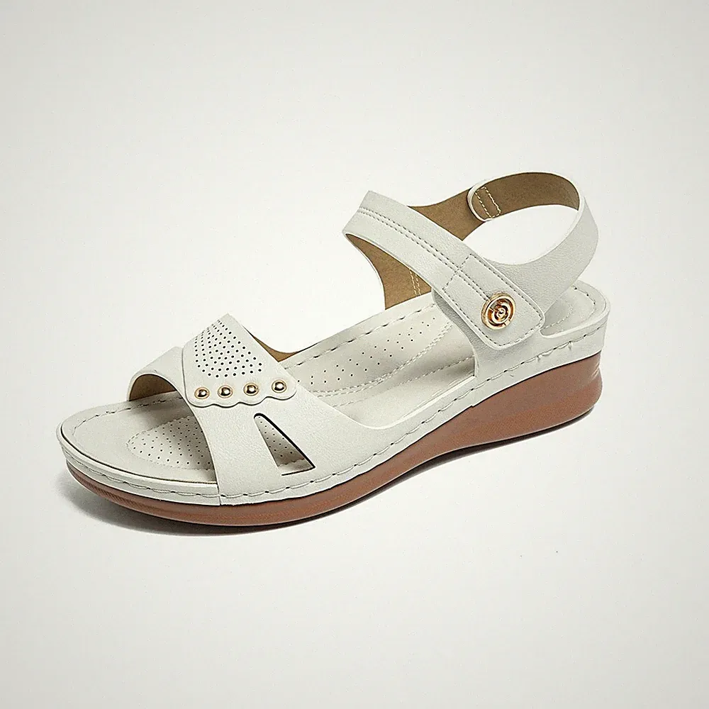 Damen Sandalen Schlappen Pantoletten Slippe Sommerschuhe Keilabsatz Sandaletten