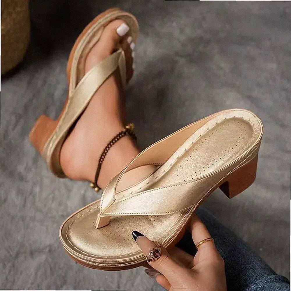 Damen Sandalen Sommerschuhe Sandaletten Keilabsatz Pantoletten Slippe Schlappen