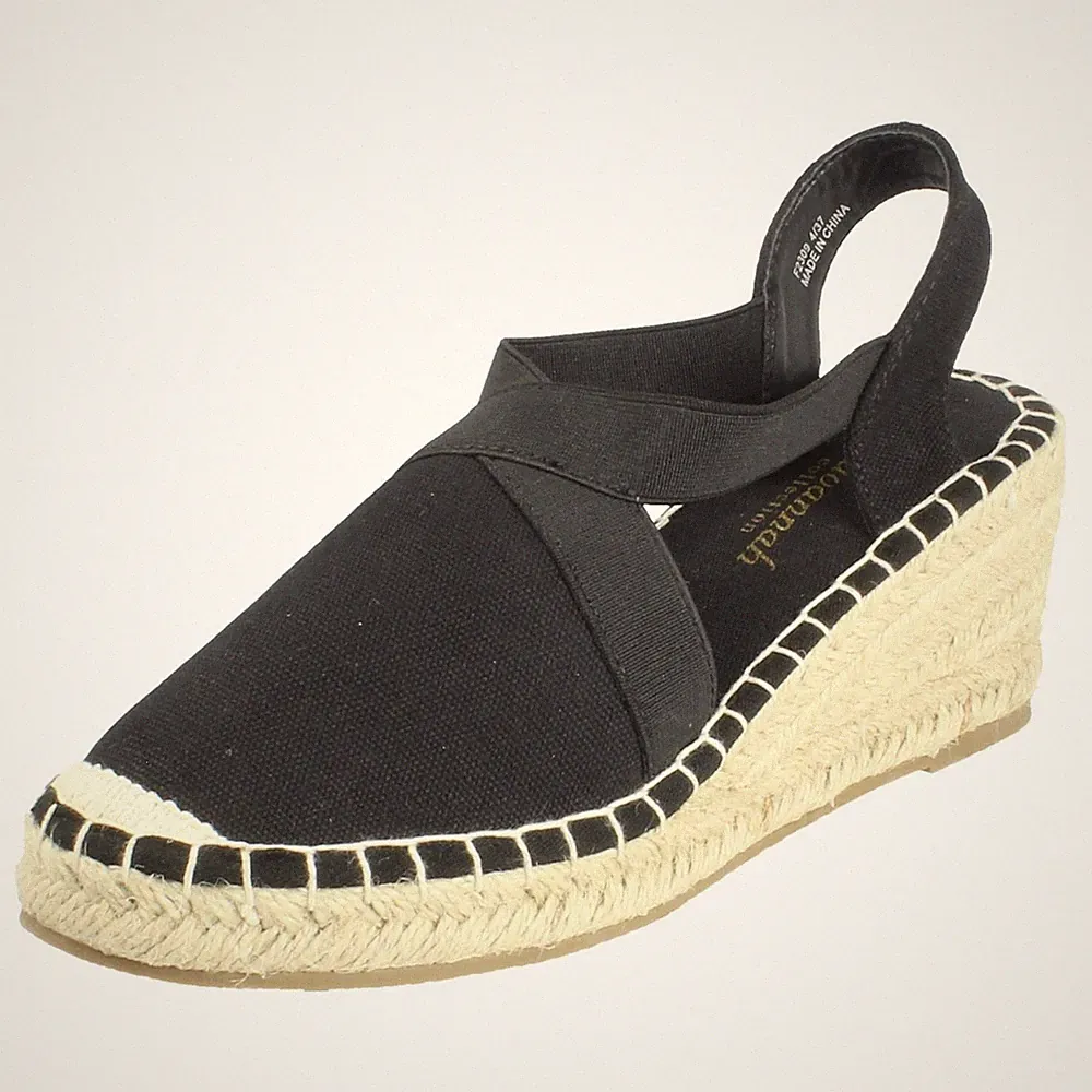 Damen Savannah Freizeit Keilabsatz Weite Passform Slipper Sandalen F2r310
