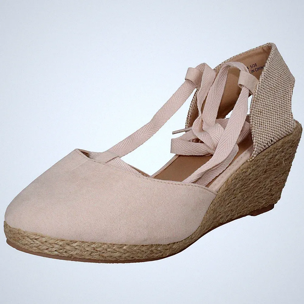 Damen Savannah Hohe Keilabsatz Espadrille Sandalen