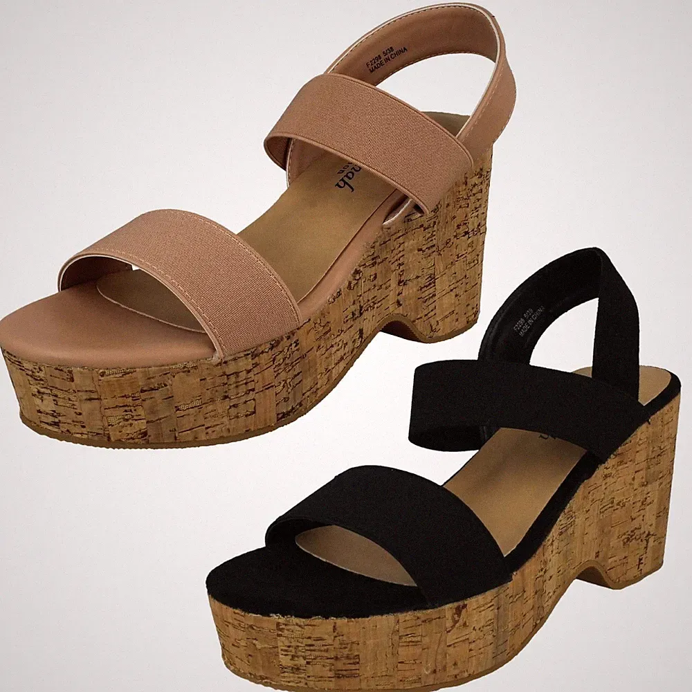 Damen Savannah Plateau Keilsandaletten *F2298*