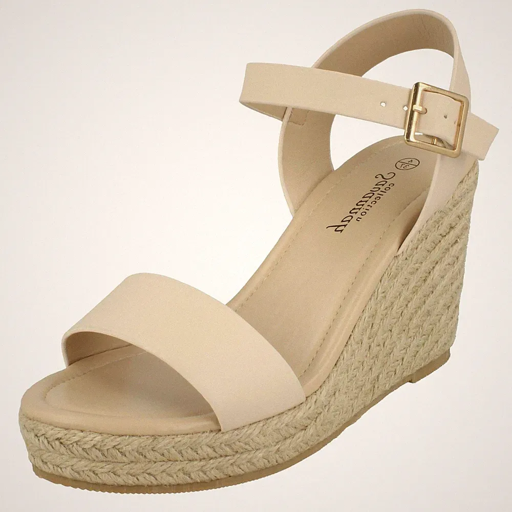 Damen Savannah Sandalen Hoher Seil Keilabsatz