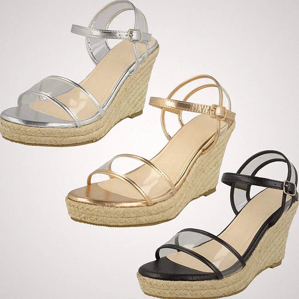 Damen Savannah Transparente Riemchen Blockabsatz Sandalen, F1R0894