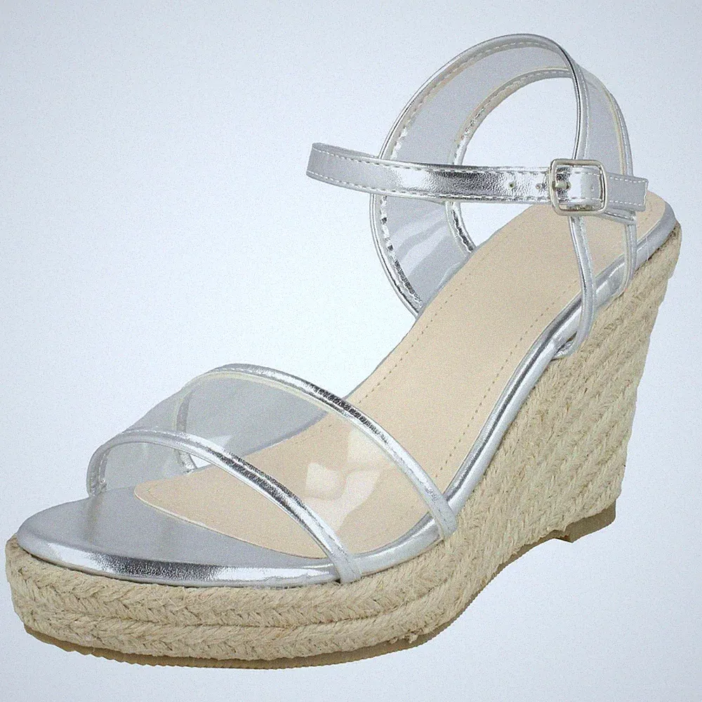 Damen Savannah Transparente Riemchen Blockabsatz Sandalen, F1R0894