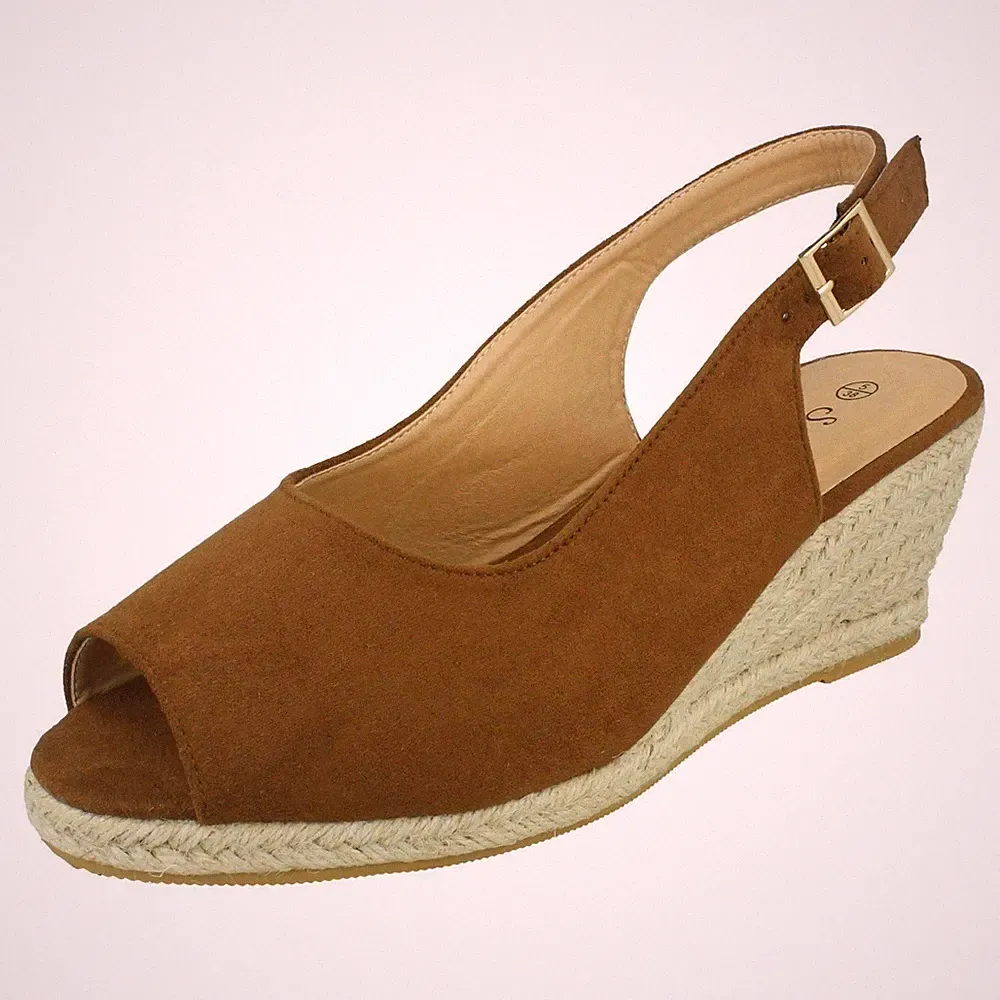 Damen Savannah Weite Passform Keil Sandalen F2R295