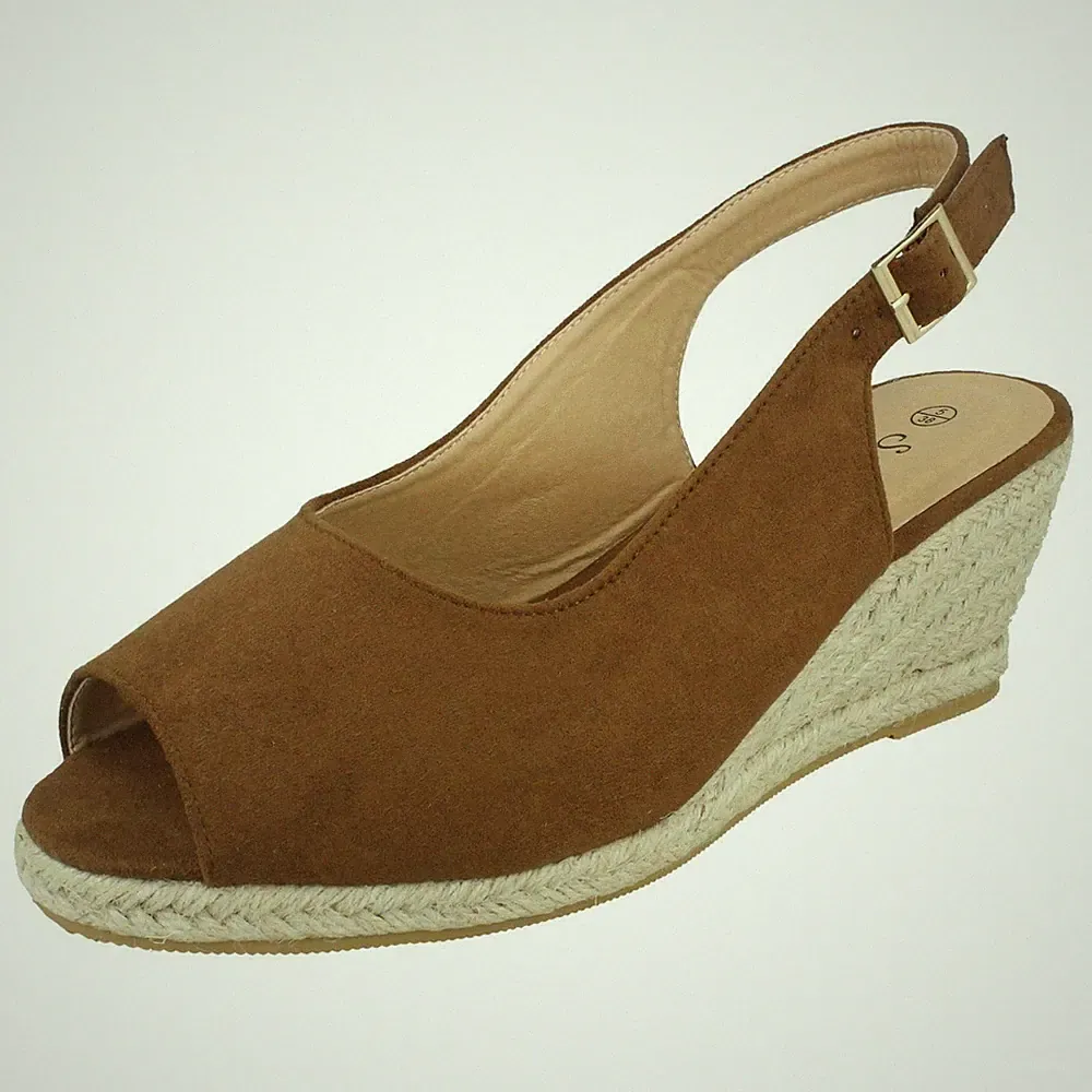 Damen Savannah Weite Passform Keil Sandalen F2R295