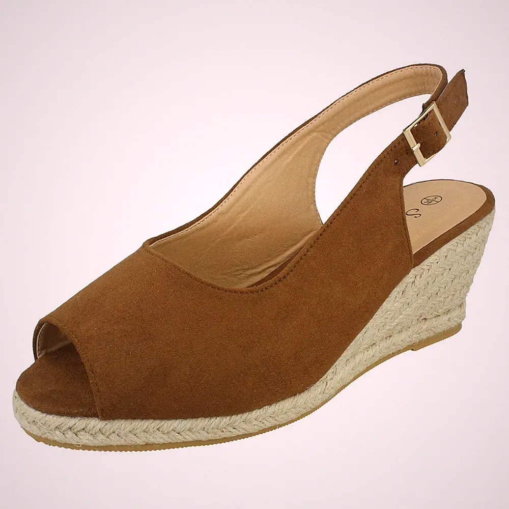 Damen Savannah Weite Passform Keil Sandalen F2R295