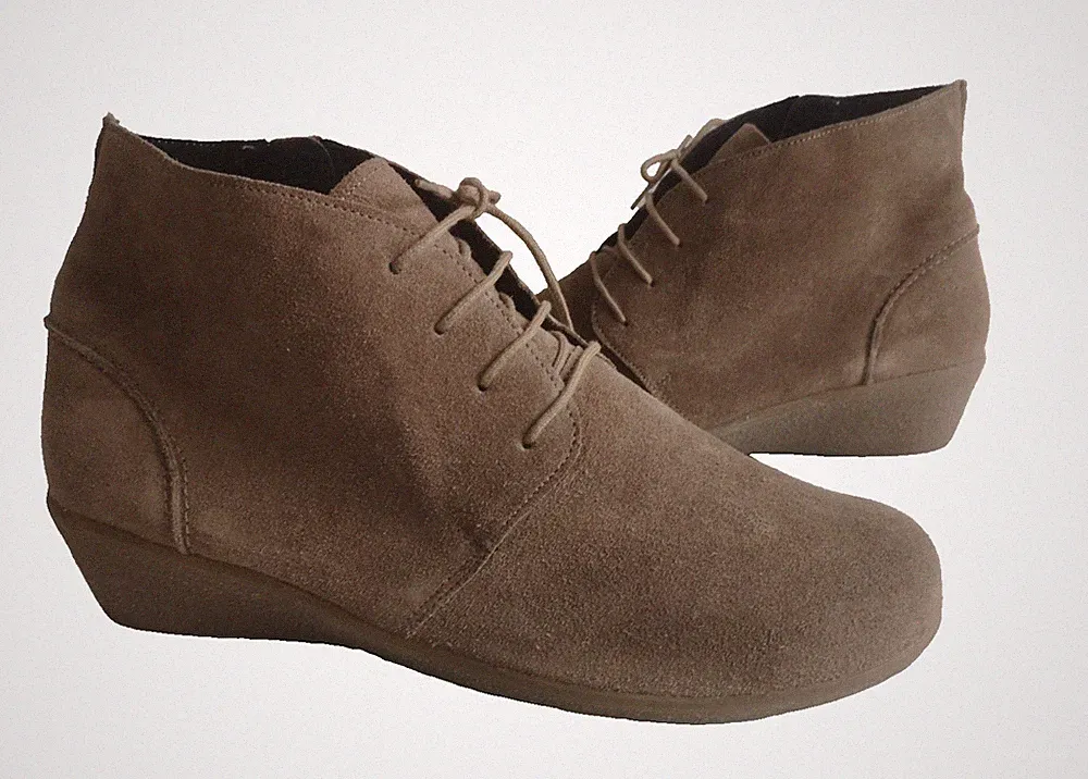 Damen Schuhe Boots Stiefelette VITAFORM Gr 42 hell braun Leder warm gefüttert