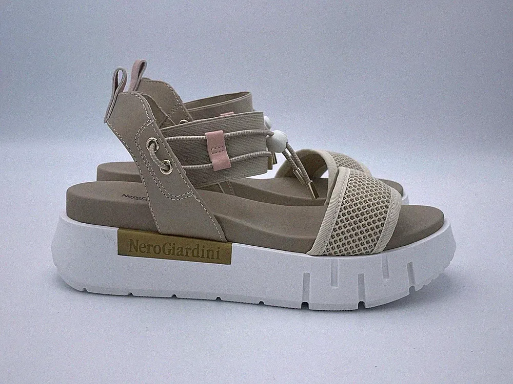 Damen Schuhe Sandalen SCHWARZ GÄRTEN e410700d Themse schwarz beige Leinen