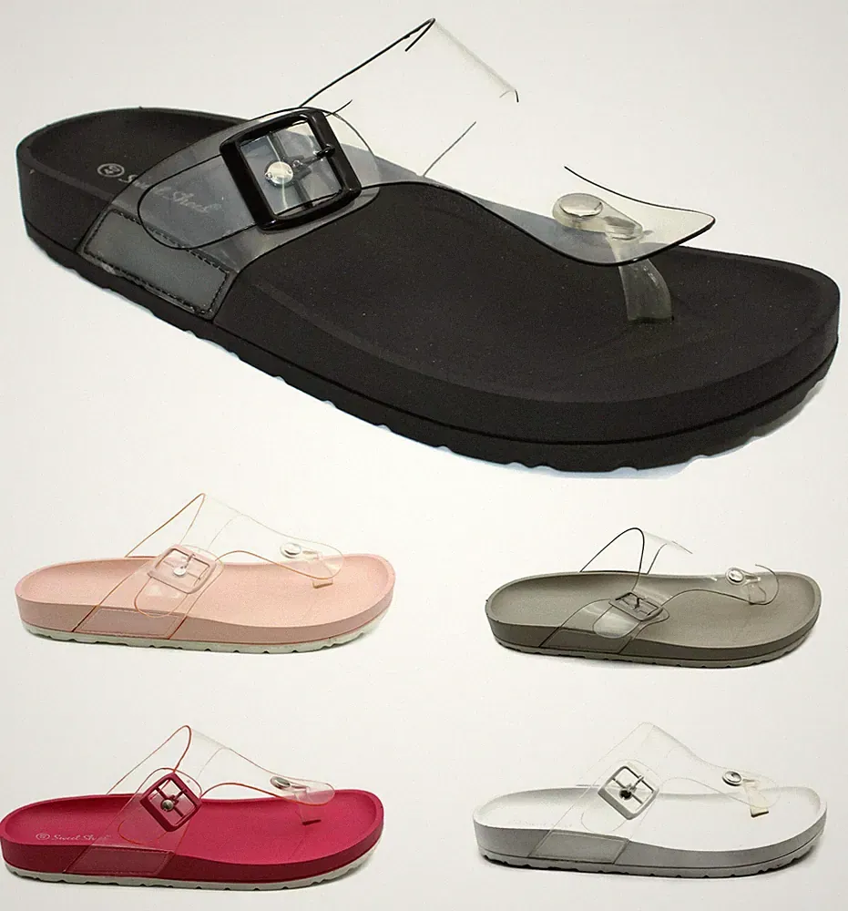Damen Slider Slipper Damen Zehenpartie Flip Flops Sommer Strand Sandalen