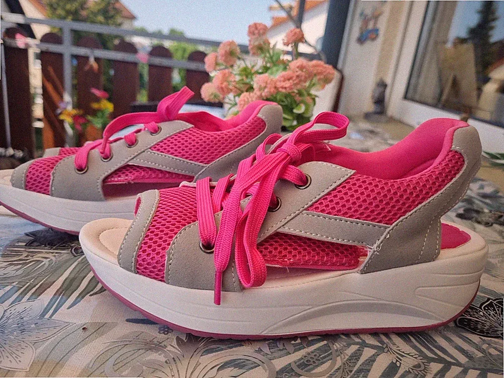 Damen Sommer Freizeit Schuhe mit Keilabsatz