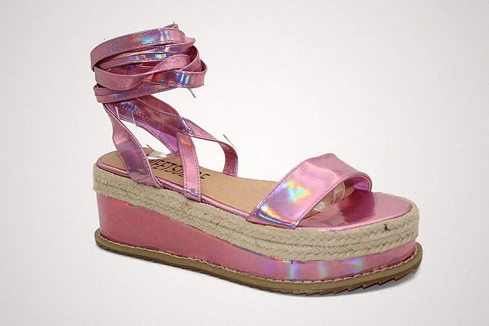 Damen Sommer Plateau Keilabsatz Sandalen Damen Strand Espadrilles Flatform Schuhe Größe