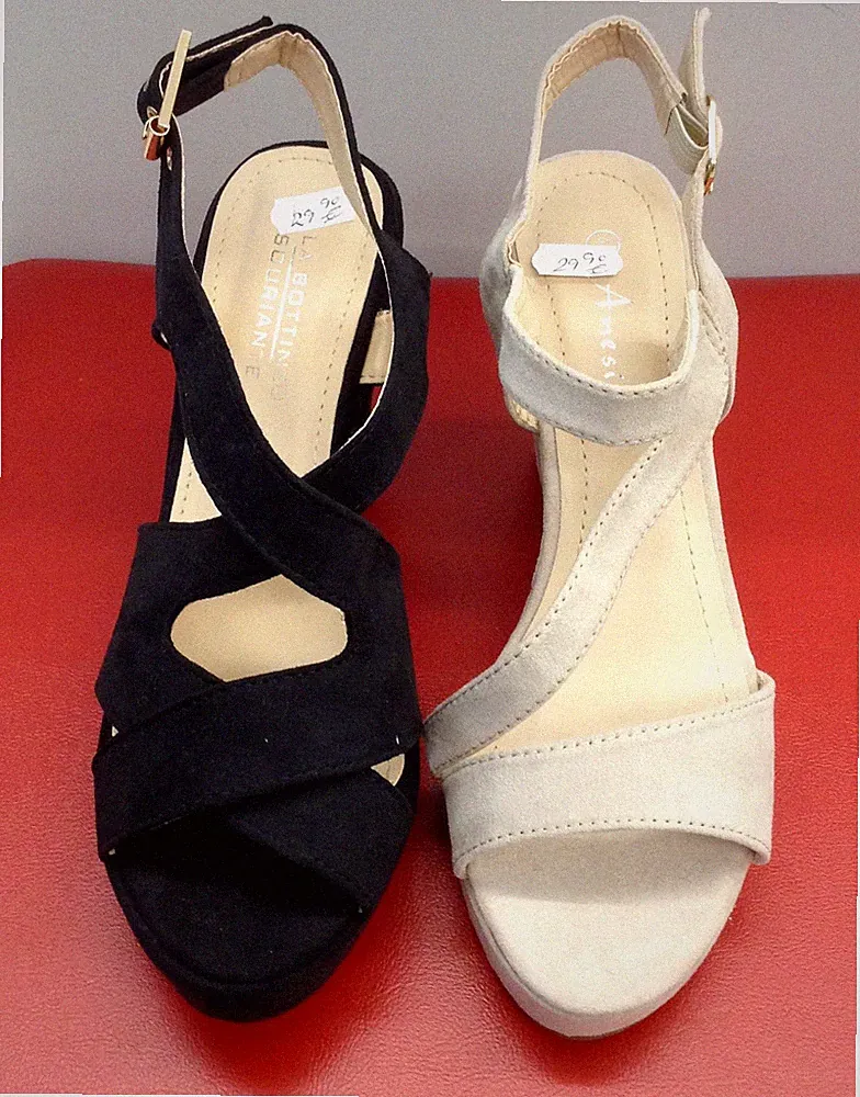 bequeme sandalen damen keilabsatz