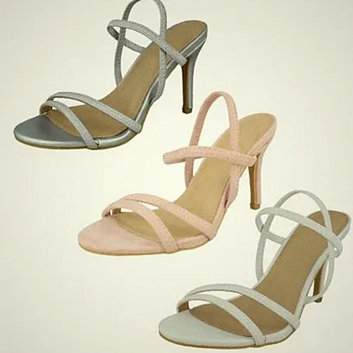 Damen Spot On Keilabsatz Riemchensandalen F1R2015