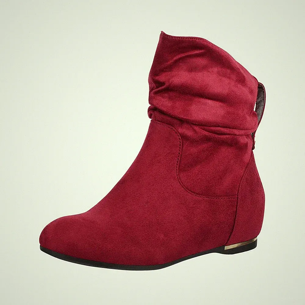Damen Stiefeletten Boots Keilabsatz Chunkyrayan C270 Bordeauxrot40