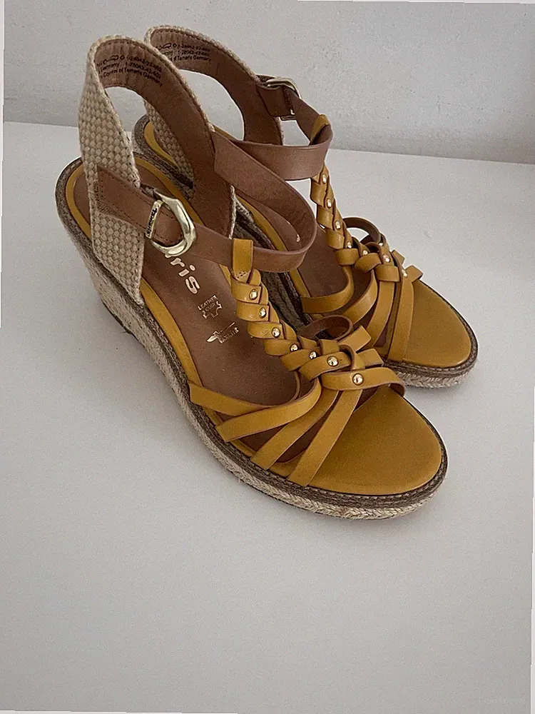 Damen Tamaris Sandale Sandalen Sandalette Sandaletten Leder schwarz NEU!