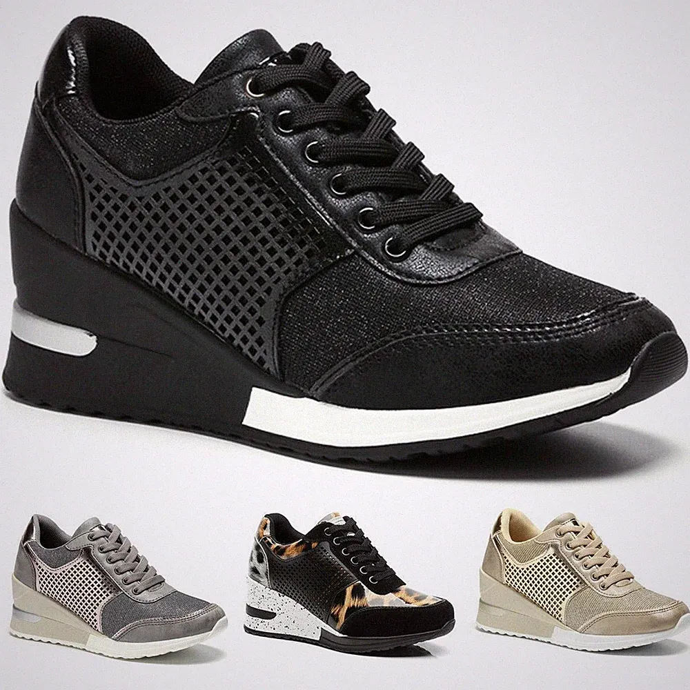 Damen Turnschuhe Trainer Damen Keil absatz Walking Laufen Sport Sportschuhe