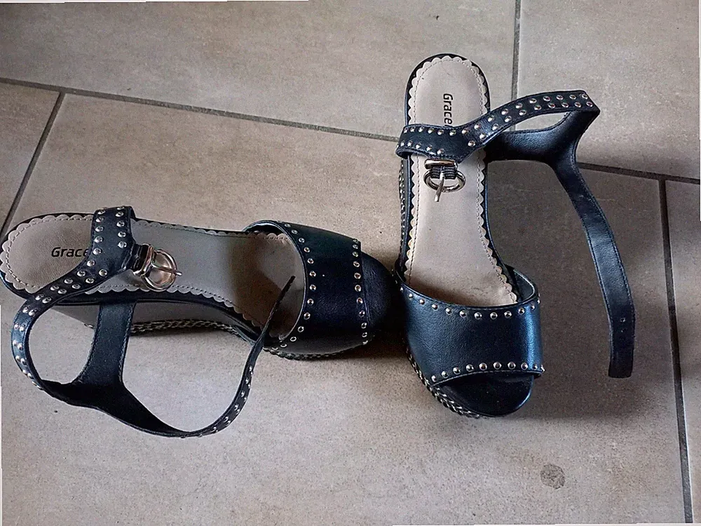 Damenschuhe Größe 36 Sandalen Plateau Sandaletten Keilabsatz Pumps