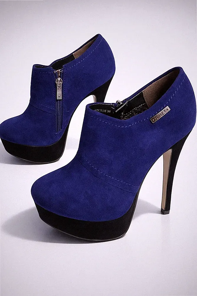 Damenschuhe High Heels Abendschuhe Partyschuhe Keilabsatz Pumps Gr. 36 Blau