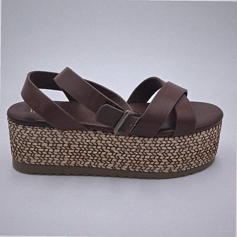 Damenschuhe Il Laccio Gr. 37 Sandalen braun Kunstleder 31DAD