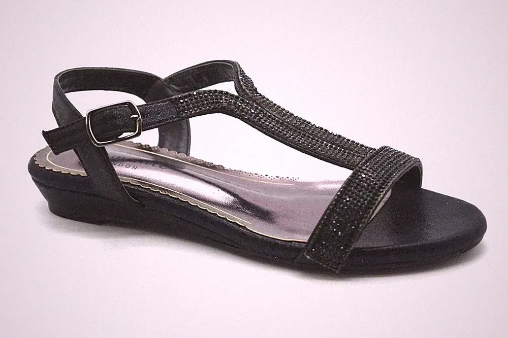 Damenschuhe Keilabsatz Fersenriemen niedriger Absatz Hochzeit elegante Party Strand Sandalen