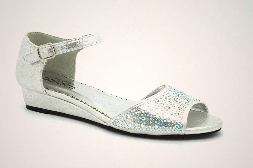 Damenschuhe Keilabsatz niedriger Absatz Fersenriemen Hochzeit elegante Strand Party