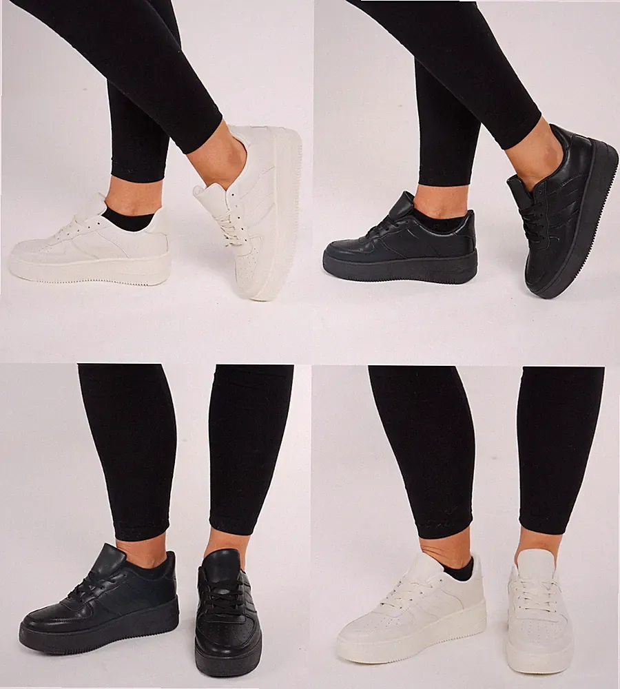 Damenschuhe Keilabsatz-Sportschuhe hohe Turnschuhe Schnürschuhe mit verstecktem Absatz Pumps