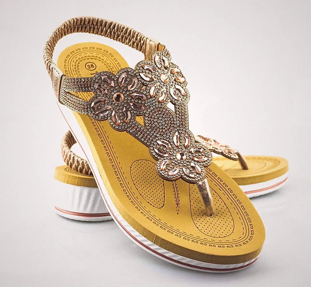 Damenschuhe lässig bequem modisch Slipper Strand Sommer Keilabsatz Sandalen Größe