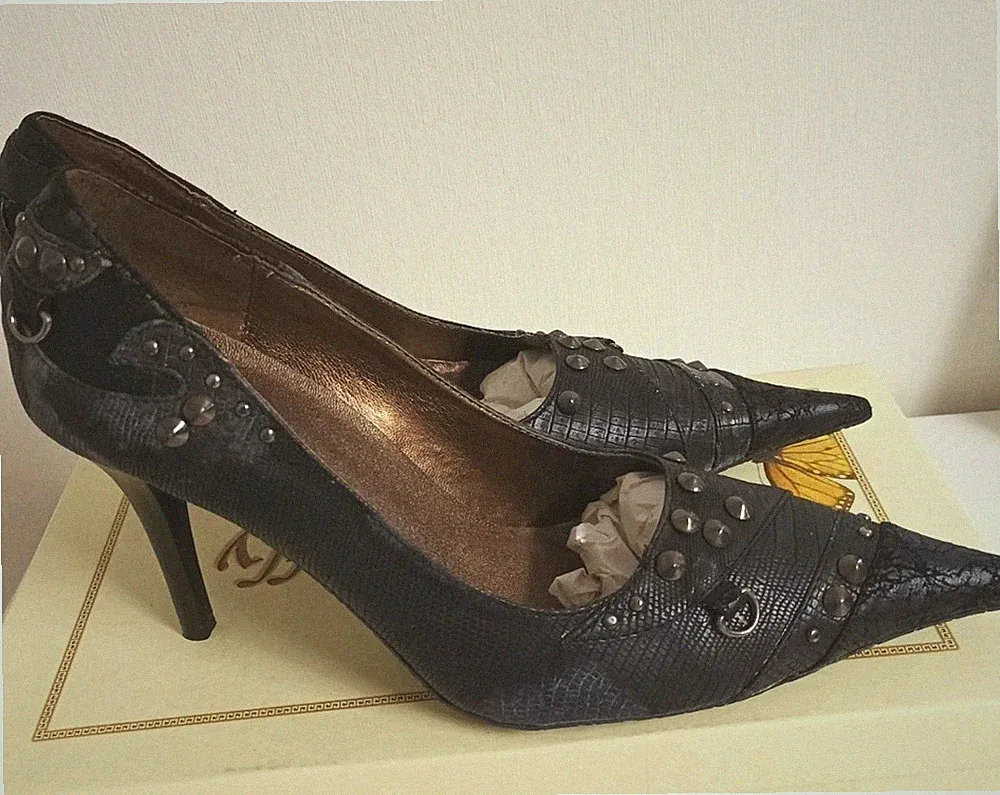 Damenschuhe Pamps Mode Schwarz Butterfly Gr.35,36,37,38 Neu Stilettos Party High