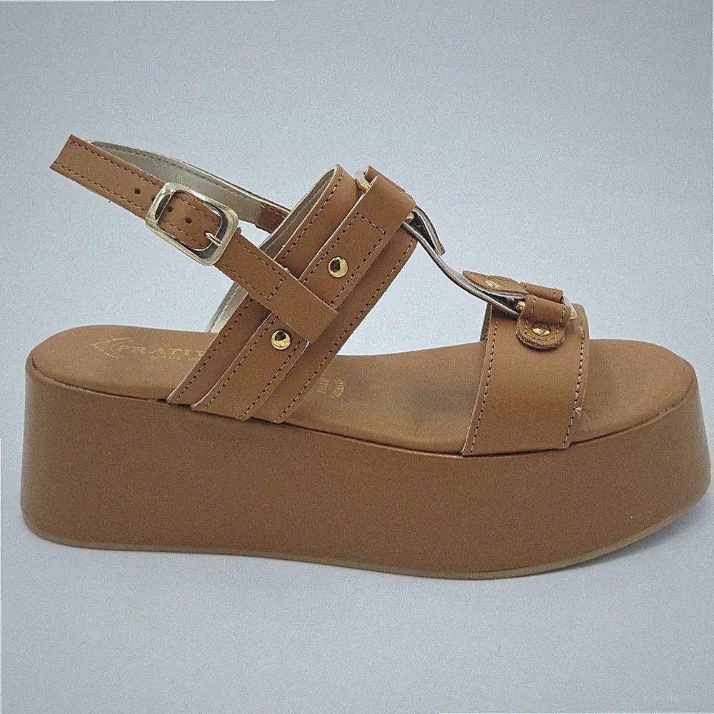 Damenschuhe Prati Verdi Gr. 39 Sandalen braun Leder 30DA