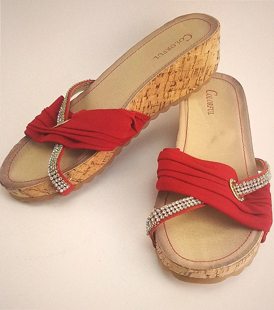 Damenschuhe Sommer Schuhe Sandalen Kork-Keilabsatz Gr. 41 NEU