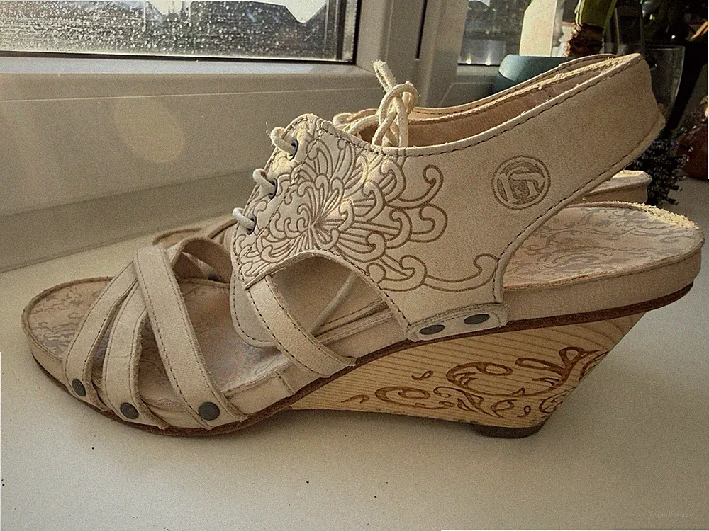 Damenschuhe, Sommerschuhe, Größe 40, Schnürung, Beige, Bitte Lesen