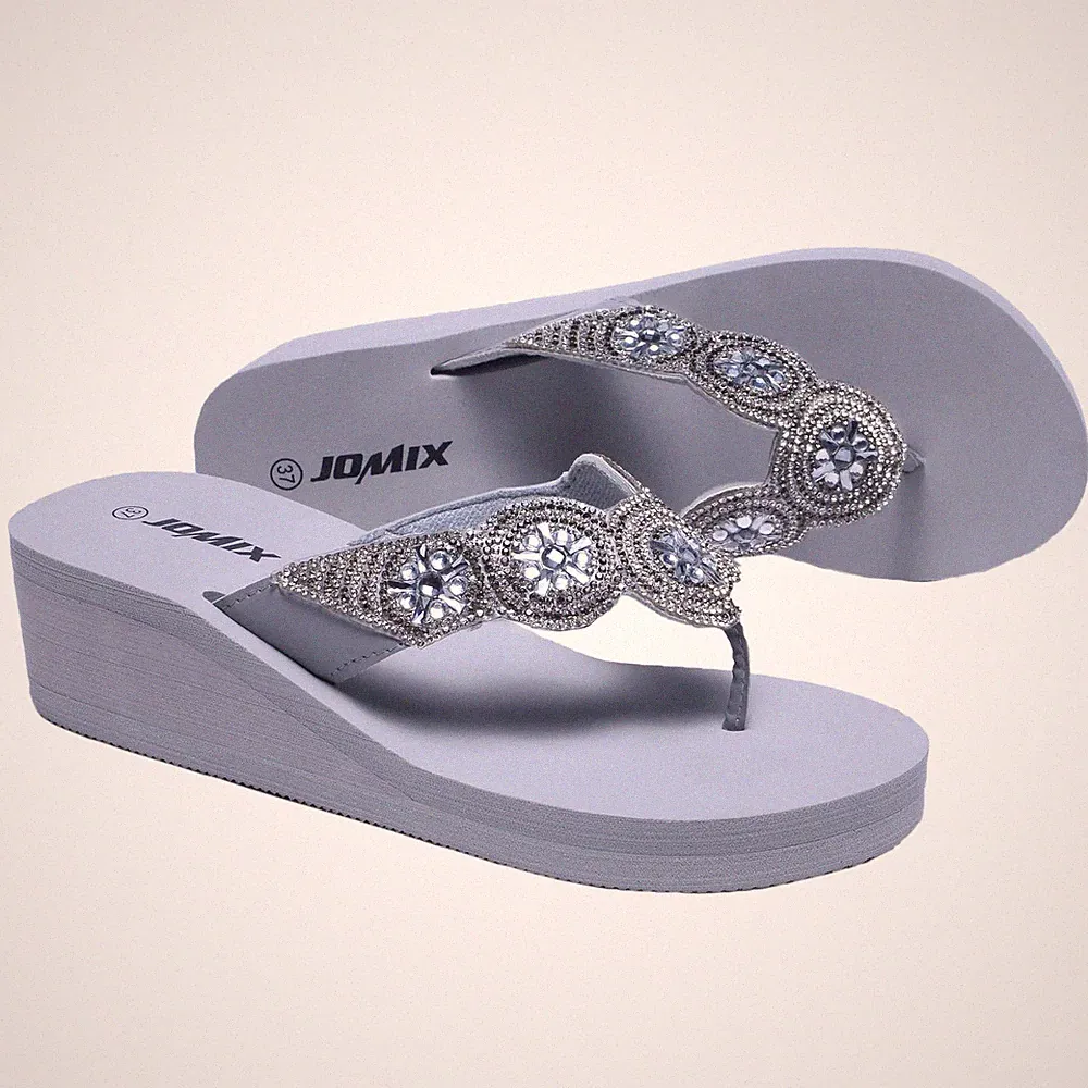 DamenZehentrenner Sommer Leichte Sandal Flach Pantoletten für Strand Flip Flo...