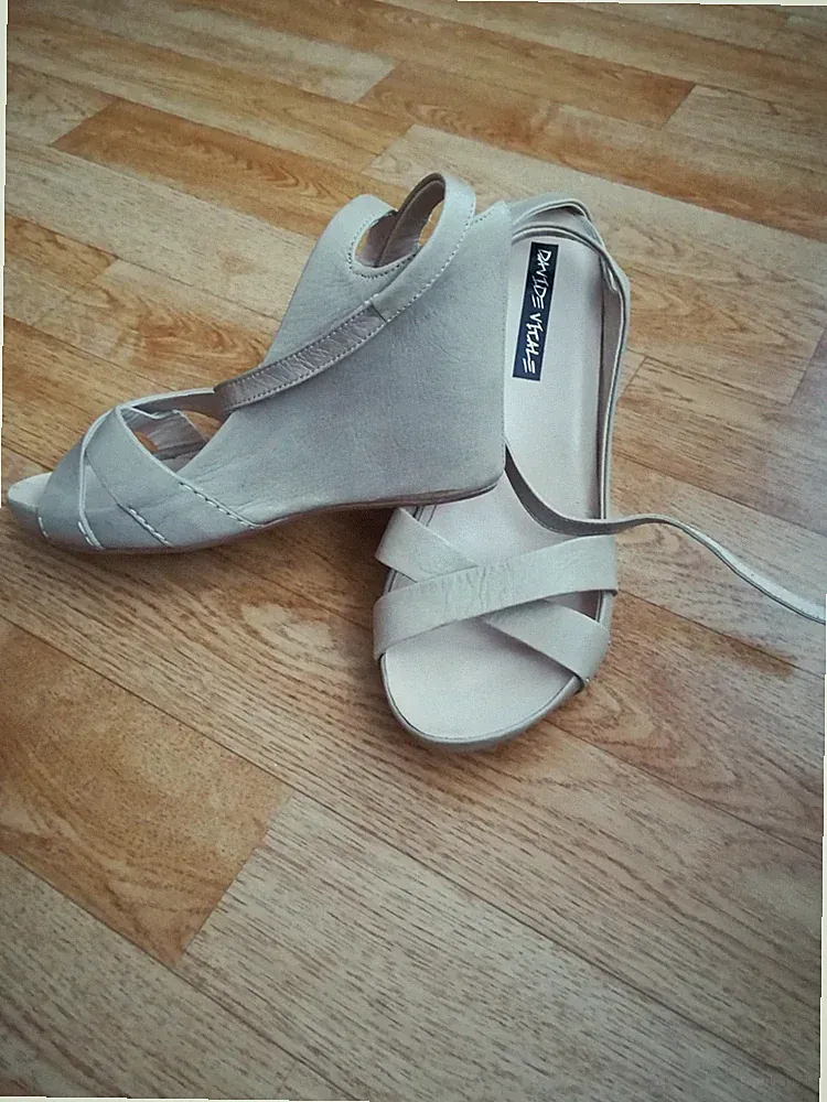 Davide Vitale Wedges Damen Elfenbein Größe 38