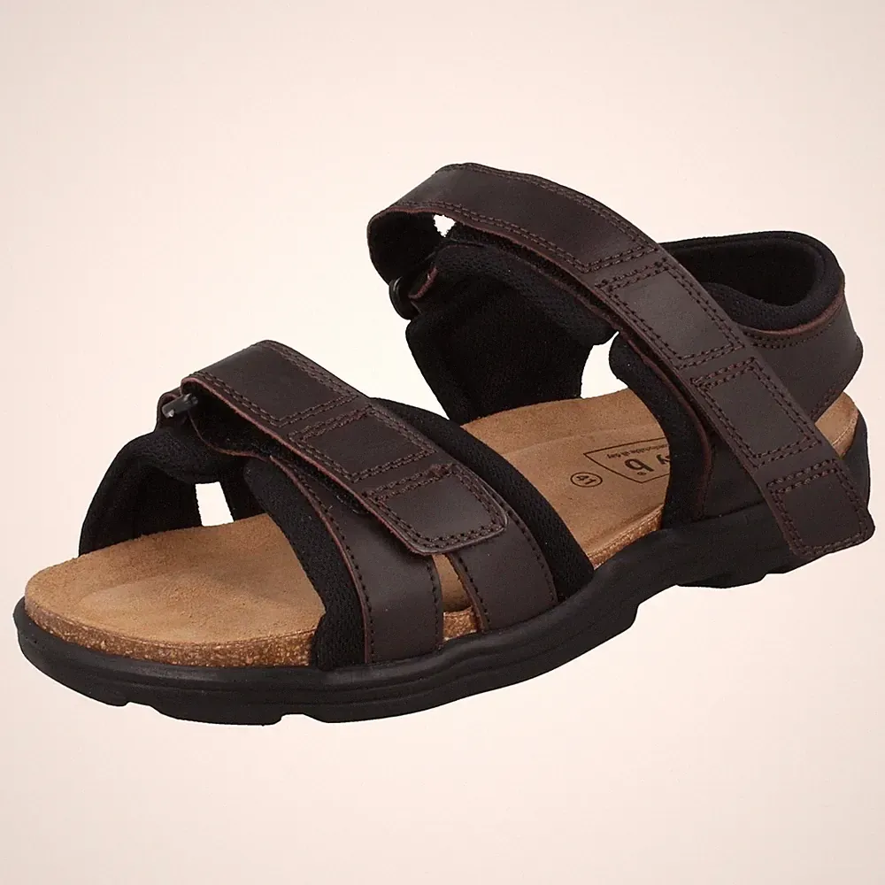 DB Shoes Ramsey Herren Ledersandalen Weite 2V verstellbarer Riemen Offene Zehen