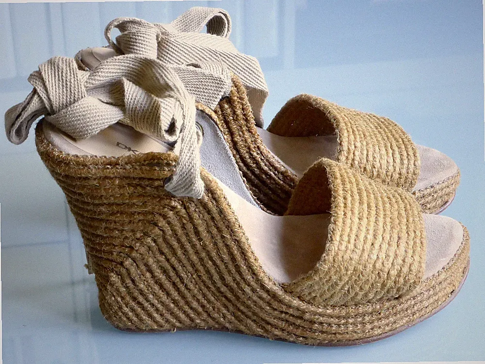 Jute Plateausandalette
