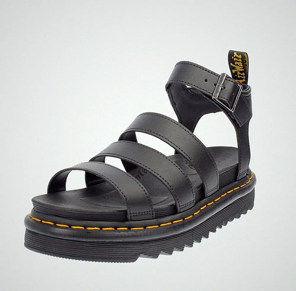 Dr. Martens Blaire Hydro - Plateau Sandalen Leder schwarz - Größe 41 [7 US 26cm