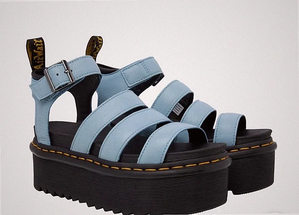 Dr. Martens Blaire Quad Keilsandalette Bleu Größe 39