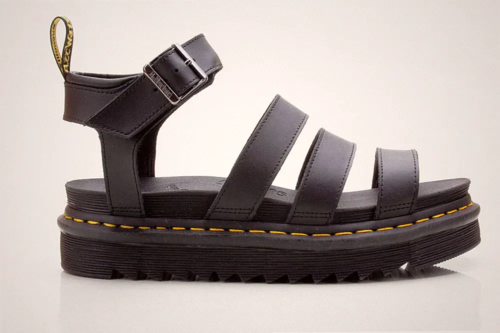 Dr. Martens Doc Martens Blaire Hydro Leder Damen Römersandale schwarz Docs