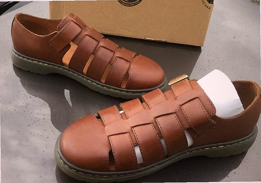Dr Martens Fenton Tan Brown Westfield Leather Fisherman Sandals UK 6,5 EU 40