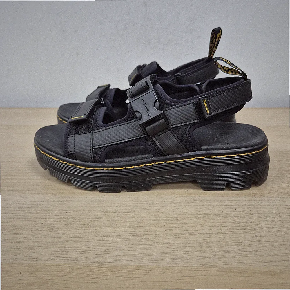 Dr. Martens Forster Ripstop Poly Gurtband Wandern Sommer Sandalen schwarz Größe UK 7