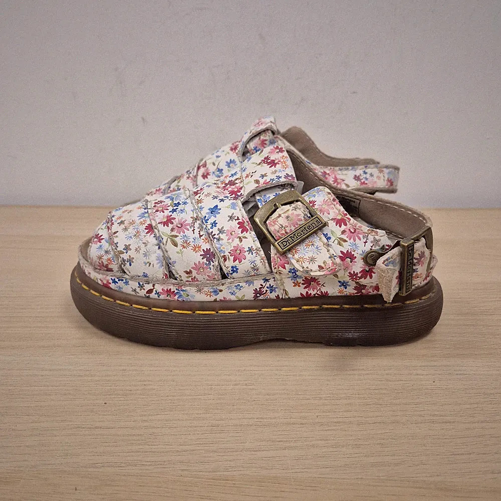Dr. Martens Vintage Dune Wanderlust weiße klobige Gladiator-Plateausandalen UK 6