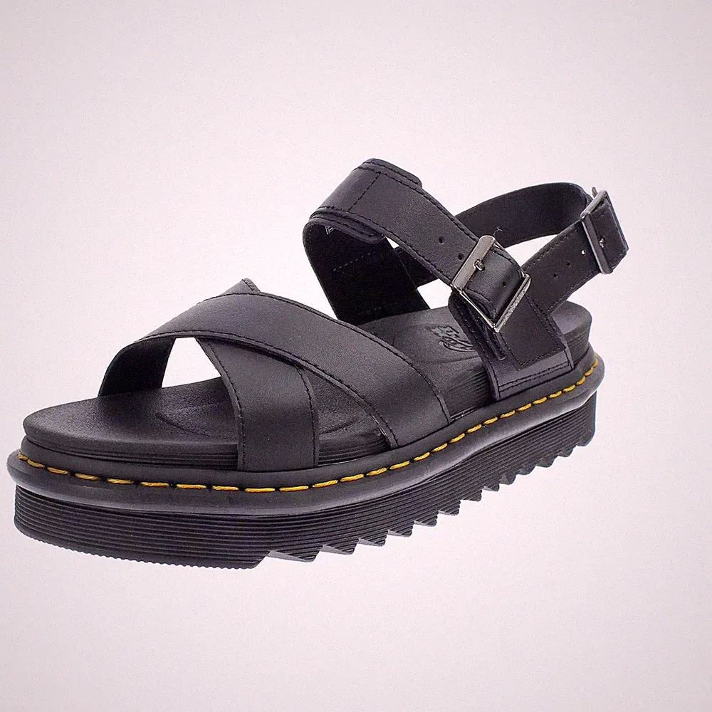 Dr. Martens Voss Ii - Plateau Sandalen Leder schwarz - Damen Schuhe Sandalen