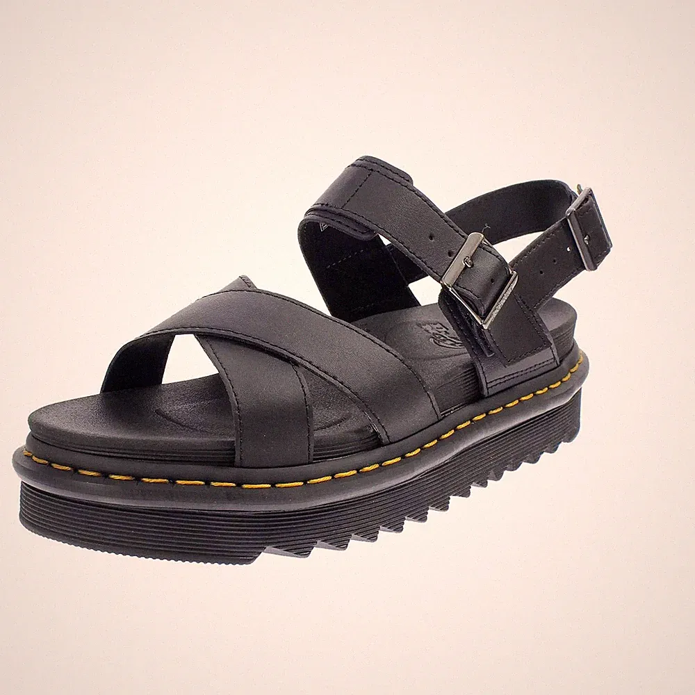 Dr. Martens Voss Ii - Plateau Sandalen Leder schwarz - Größe 36 [3 US 22cm]