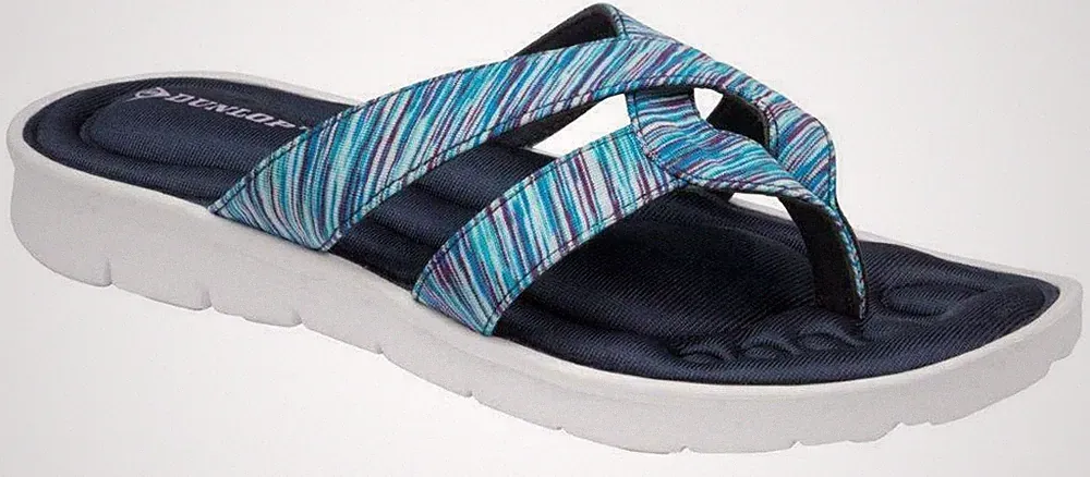 Dunlop Damen-Flip-Flops Sandalen Memory Foam Komfort Sommer Urlaub Strand Schuhe
