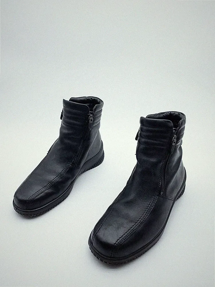 ecco Damen Ankle Boots Stiefelette Stiefel Leder Schwarz Gr. 39 EU Art. 38512-98