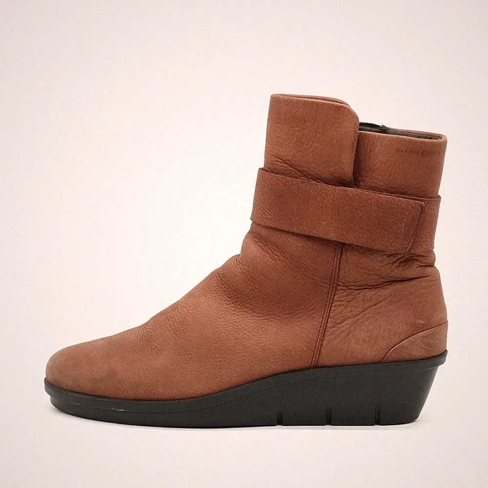 ECCO Damen EU 41 26075302286 Braun Reißverschluss Keilabsatz Komfort