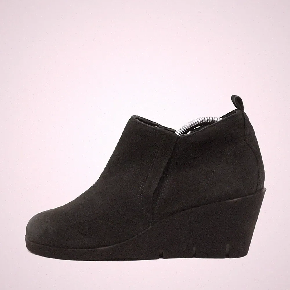 ECCO Damen Keilabsatz Stiefelette Stiefeletten Schwarz Rutschfest Comfort EU 36