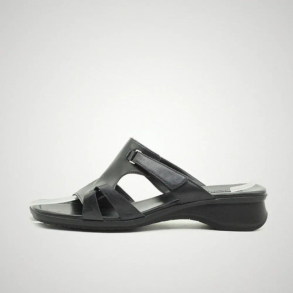 ECCO Damen Sandalen EU 41 Komfort Pantoletten Schwarz Leder Ergonomisch